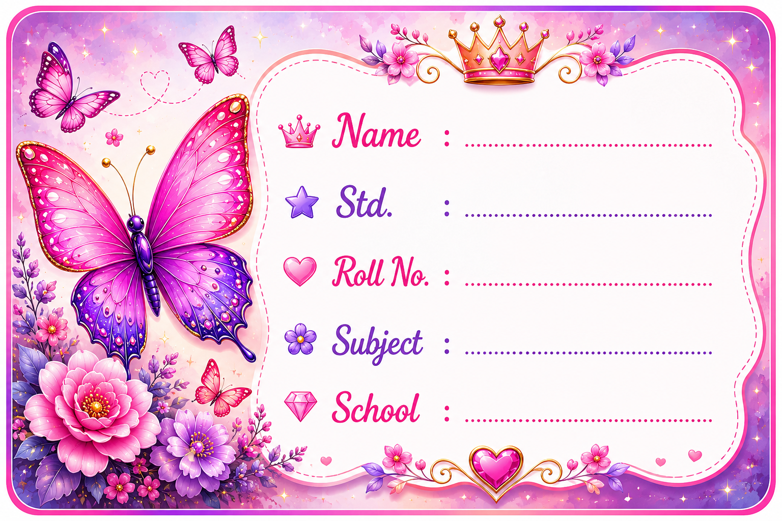 Butterfly Theme Stickers