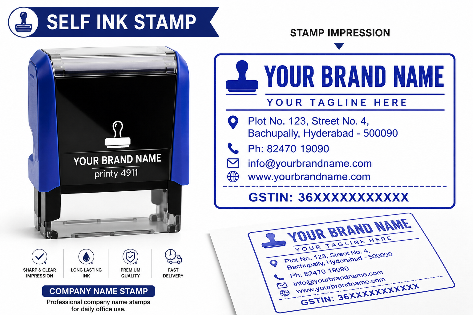 Company Name Stamps