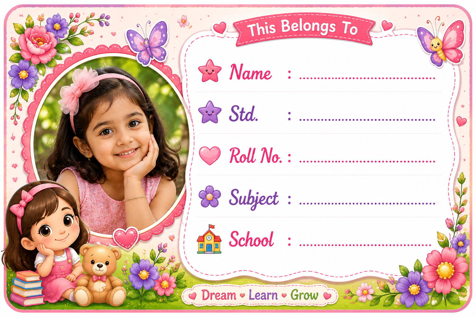 Custom Photo Name Stickers
