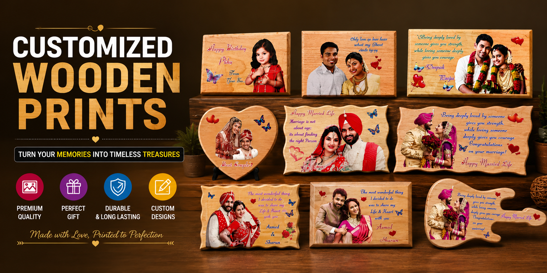 Customized Wooden Prints