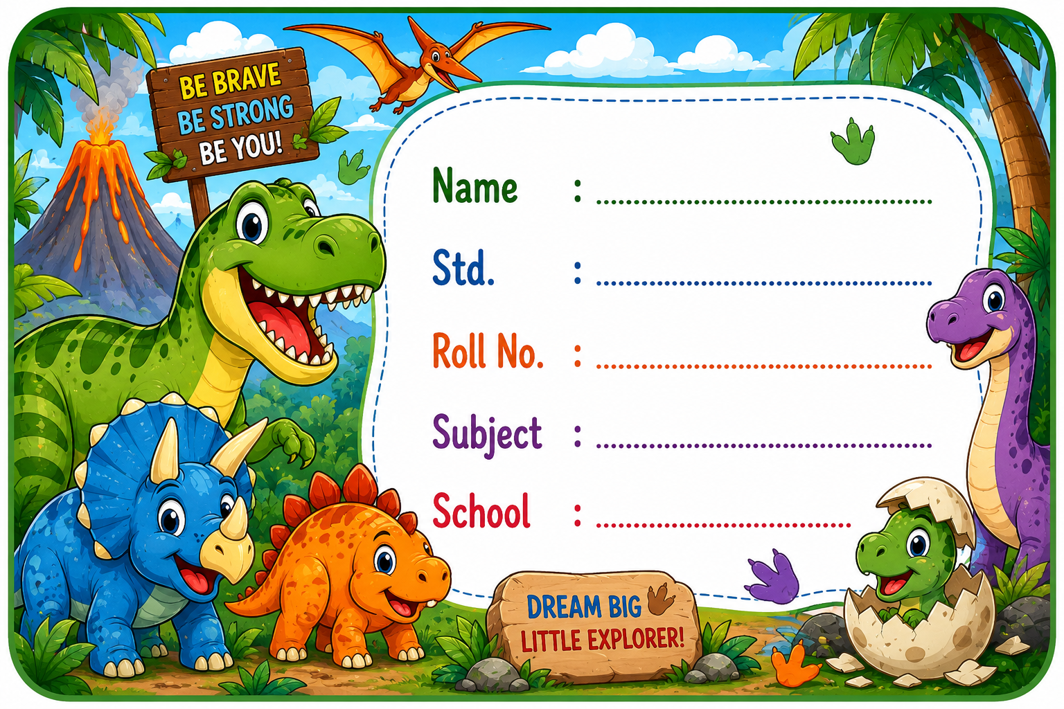 Dinosaur Theme Stickers