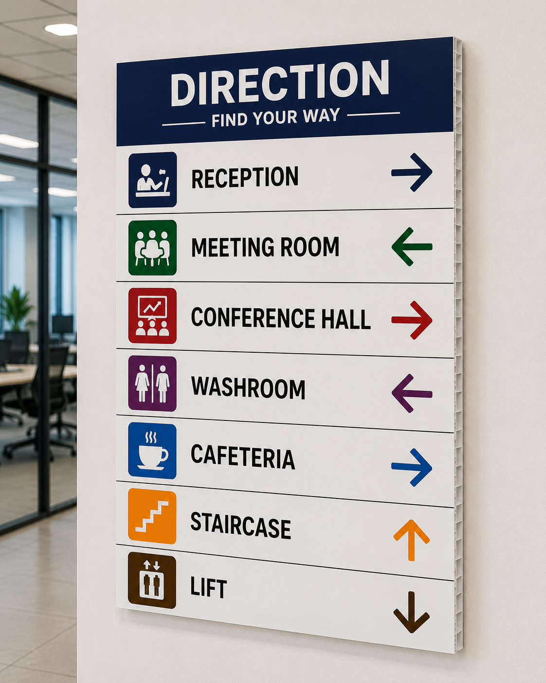 Direction Sign Flute Boards