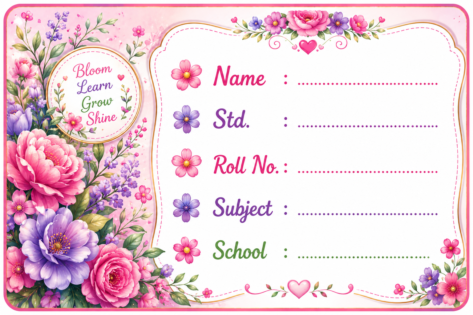 Floral Theme Stickers