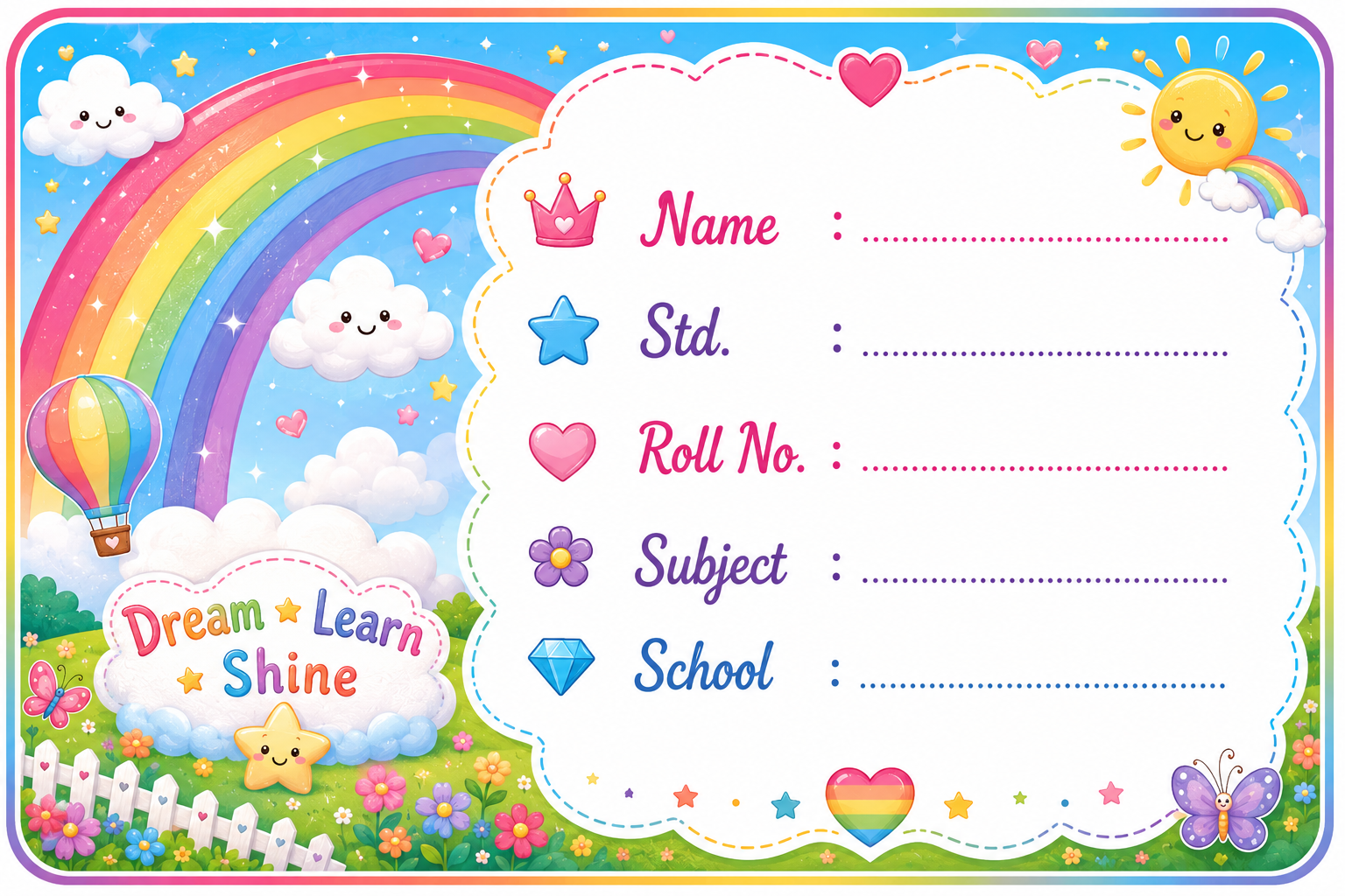 Rainbow Theme Stickers