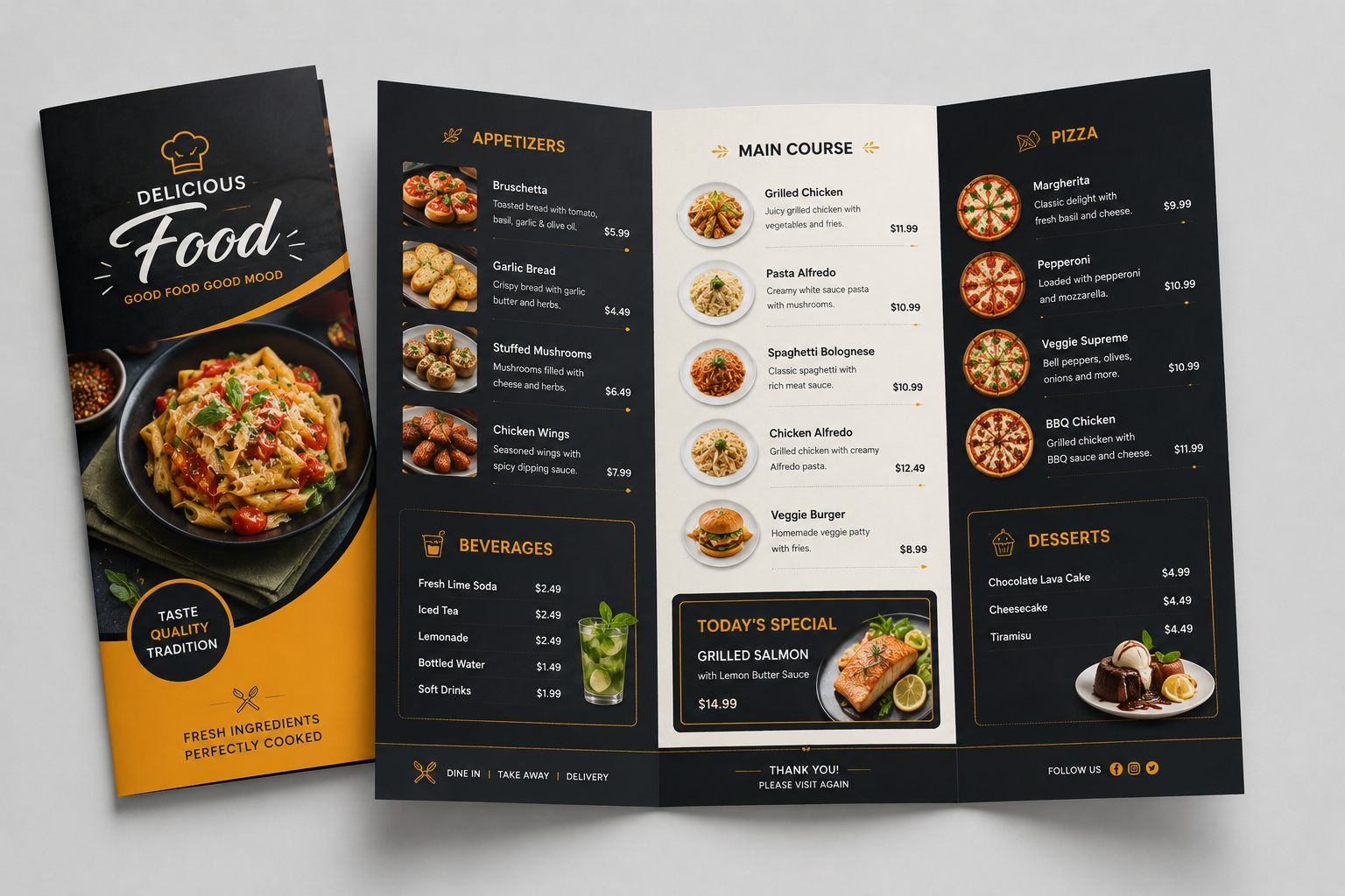 Restaurant Menu Brochures