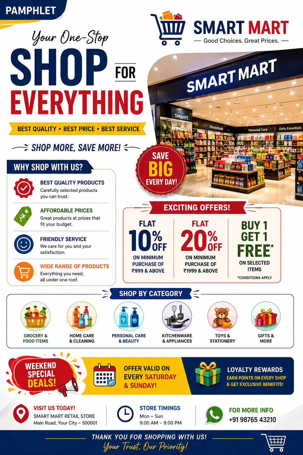 Retail Store & Shop Promotion Pamphlets