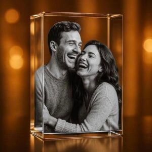 Personalized 2D Crystal Photo Frame with LED Base