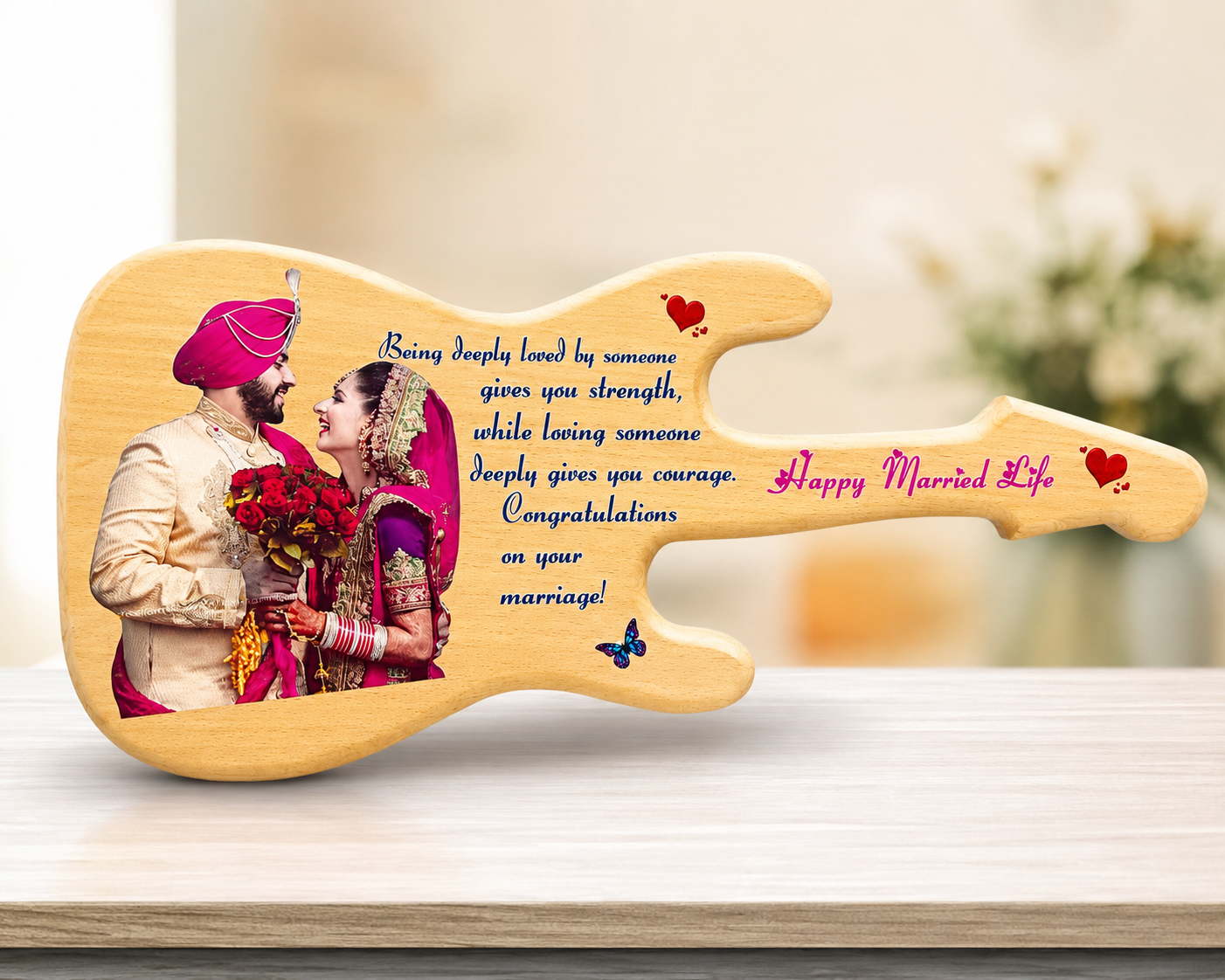 Basic Guitar Wooden photo Frame