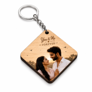 Customized Wooden Photo Keychain